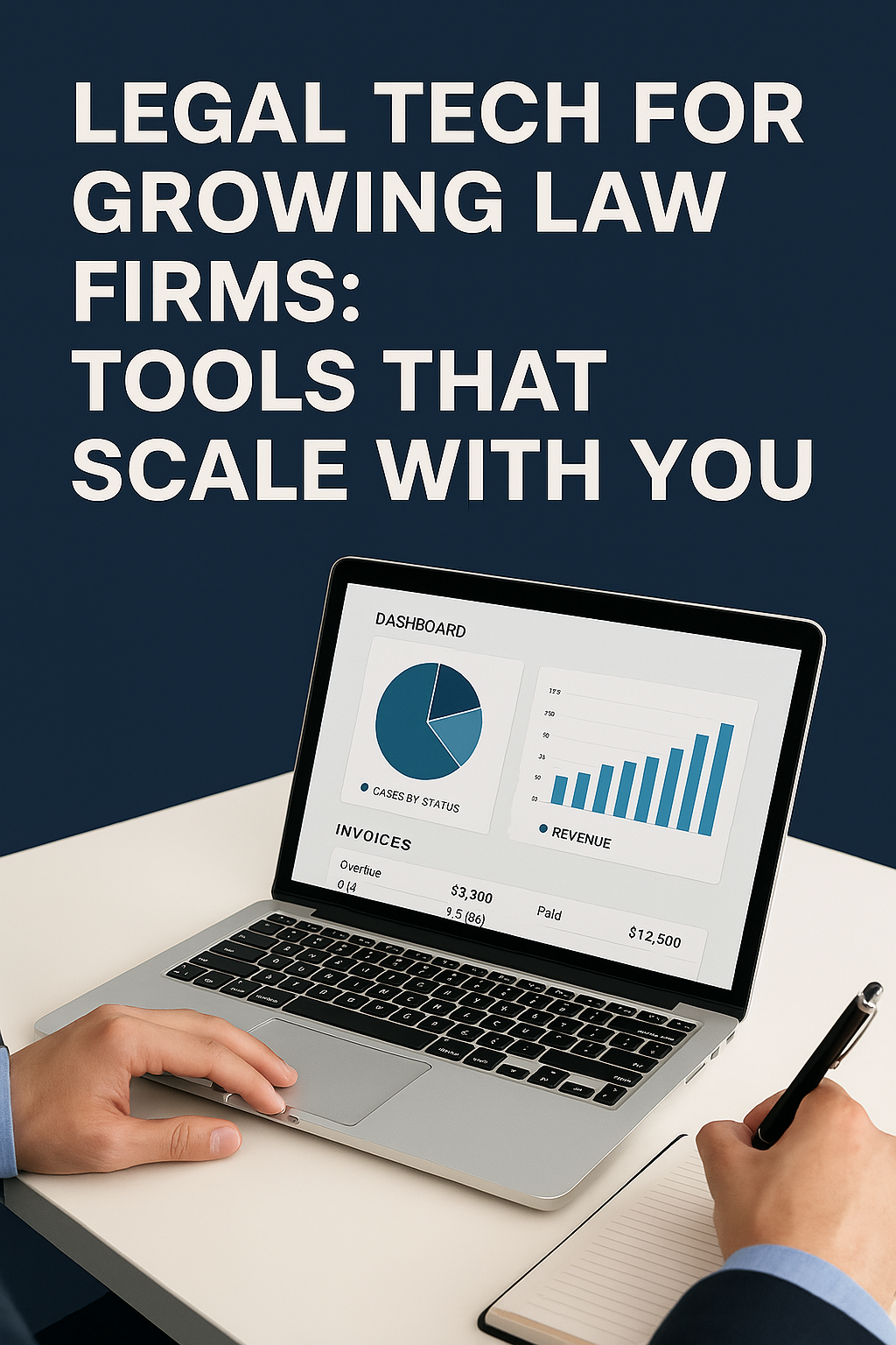 Modern legal technology dashboard showing scalable tools for law firm profitability